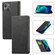 iPhone 14 LC.IMEEKE Strong Magnetic Leather Phone Case with Holder & Card Slots & Wallet  - Black