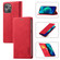 iPhone 14 LC.IMEEKE Strong Magnetic Leather Phone Case with Holder & Card Slots & Wallet  - Red