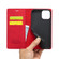iPhone 14 LC.IMEEKE Strong Magnetic Leather Phone Case with Holder & Card Slots & Wallet  - Red