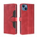 iPhone 14 Skin Feel Magnetic Buckle Leather Phone Case  - Red