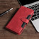 iPhone 14 Skin Feel Magnetic Buckle Leather Phone Case  - Red