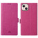 iPhone 14 ViLi K Series Dual-side Buckle Magsafe Leather Phone Case  - Rose Red