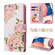 iPhone 14 Bronzing Painting RFID Leather Case  - Rose Flower
