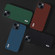 iPhone 14 ABEEL Genuine Leather Silky Soft Black Edge Phone Case - Blue