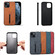iPhone 14 Denior DV Elastic Card PU Back Cover Phone Case - Red