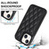 iPhone 14 Double Buckle Rhombic PU Leather Phone Case - Black