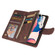 iPhone 14 Multifunctional Phone Leather Case with Card Slot  - Coffee