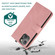 iPhone 14 Zipper Wallet Bag Leather Case  - Rose Gold