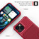 iPhone 14 Magnetic Wallet Card Bag Leather Phone Case  - Red