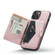 iPhone 14 JEEHOOD Retro Magnetic Detachable Leather Phone Case  - Pink