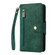 iPhone 14 Rivet Buckle 9 Cards Three Fold Leather Phone Case  - Green