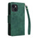 iPhone 14 Rivet Buckle 9 Cards Three Fold Leather Phone Case  - Green