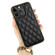 iPhone 14 Suteni Electroplated Rhombus Grid Leather Soft TPU Phone Case - Black