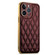 iPhone 14 Suteni Electroplated Rhombus Grid Leather Soft TPU Phone Case - Purple