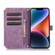 iPhone 14 Dream 9-Card Wallet Zipper Bag Leather Phone Case - Purple
