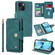 iPhone 14 POLA 9 Card-slot Oil Side Leather Phone Case  - Dark Green