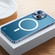 iPhone 14 Metal Frame Frosted PC Shockproof MagSafe Case  - Ocean Blue