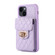 iPhone 14 Card Slot Leather Phone Case - Purple