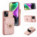 iPhone 14 Card Slot Leather Phone Case - Pink