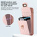 iPhone 14 Card Slot Leather Phone Case - Pink