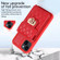 iPhone 14 Card Slot Leather Phone Case - Red