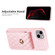 iPhone 14 Vertical Metal Buckle Wallet Rhombic Leather Phone Case - Pink