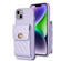 iPhone 14 Vertical Metal Buckle Wallet Rhombic Leather Phone Case - Purple