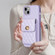 iPhone 14 Vertical Metal Buckle Wallet Rhombic Leather Phone Case - Purple