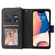 iPhone 14 9 Card Slots Zipper Wallet Bag Leather Phone Case  - Black
