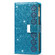 iPhone 14 Multi-card Slots Laser Carving Glitter Zipper Leather Case Max - Sky Blue