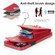 iPhone 14 Anti-theft RFID Card Slot Phone Case - Red