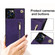 iPhone 14 Cross-body Zipper Square Phone Case with Holder  - Purple
