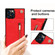 iPhone 14 Cross-body Zipper Square Phone Case with Holder  - Red