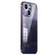 iPhone 14 Stainless Steel Frame Transparent TPU Phone Case - Dark Purple