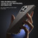 iPhone 14 Stainless Steel Frame Transparent TPU Phone Case - Dark Purple