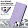 iPhone 14 Rhombic MagSafe RFID Anti-Theft Wallet Leather Phone Case - Purple