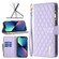 iPhone 14 Diamond Lattice Zipper Wallet Leather Flip Phone Case  - Purple