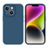 iPhone 14 Liquid Silicone MagSafe Precision Hole Phone Case - Dark Blue