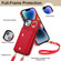 iPhone 14 Zipper Card Bag Phone Case with Dual Lanyard - Red