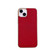 iPhone 14 Nano Electroplating Cross Texture Genuine Leather Phone Case - Red