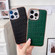 iPhone 14 Nano Electroplating Crocodile Texture Genuine Leather Phone Case - Coffee Brown