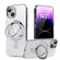 iPhone 14 360 Rotating MagSafe Magnetic Skin Feel Phone Case - Silver