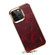 iPhone 14 Denior Oil Wax Cowhide Plating Phone Case - Red