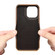 iPhone 14 Denior Oil Wax Cowhide Plating Phone Case - Brown