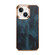 iPhone 14 Denior Oil Wax Cowhide Plating Phone Case - Blue
