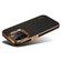 iPhone 14 Denior Cowhide Leather Plating Phone Case - Black
