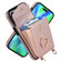 iPhone 14 Ring Holder RFID Card Slot Phone Case with Long Lanyard - Rose Gold