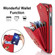 iPhone 14 Ring Holder RFID Card Slot Phone Case with Long Lanyard - Red