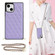 iPhone 14 Crossbody Rhombic Microfiber Leather Phone Case - Purple