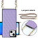 iPhone 14 Crossbody Rhombic Microfiber Leather Phone Case - Purple